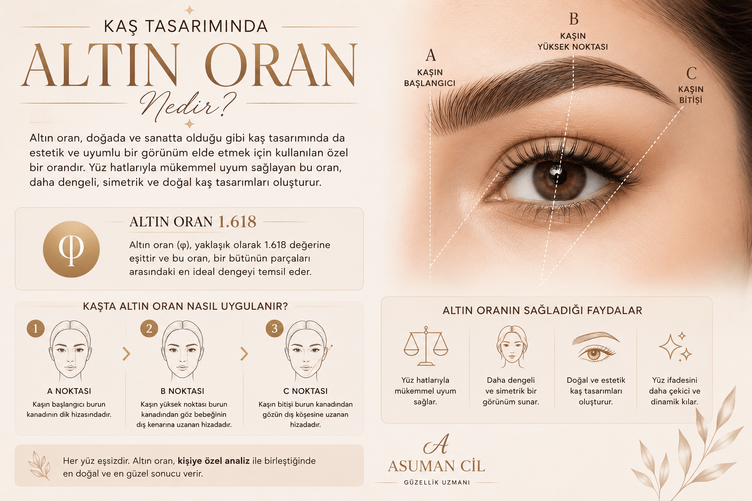 Kaş Tasarımında Altın Oran Nedir? Yüzünüzün Çerçevesi Nasıl Oluşur?