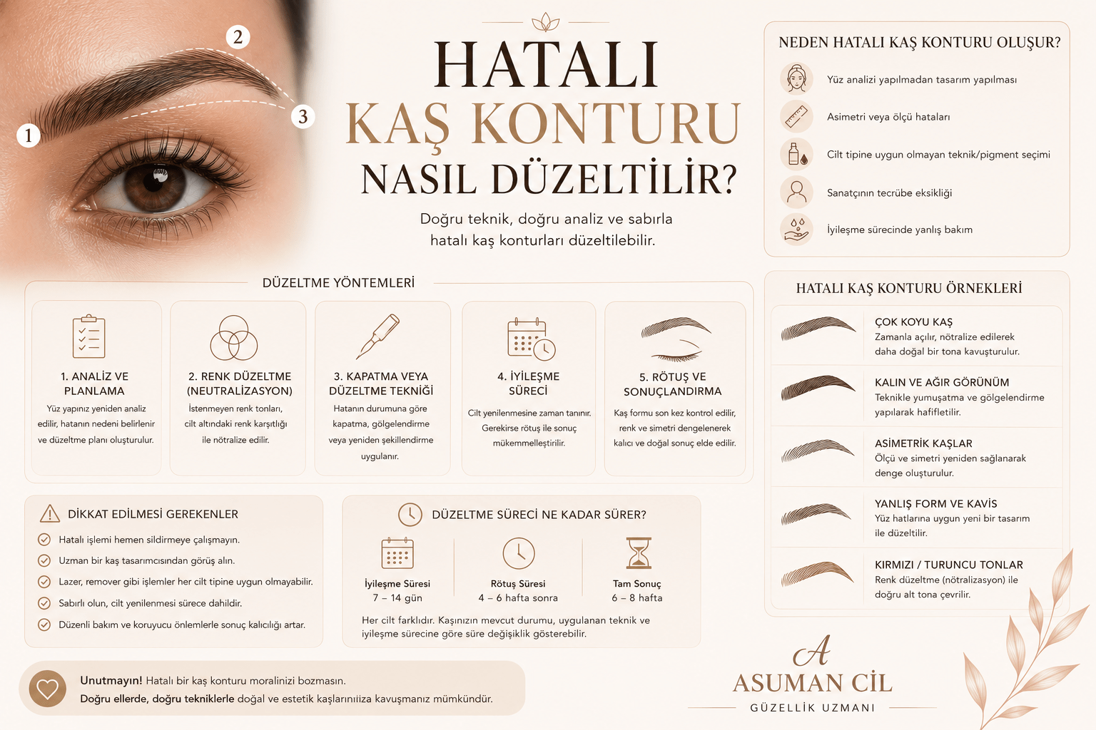Hatalı Kaş Kontürü Nasıl Düzeltilir? Uzman Gözüyle Kurtarma Yolları