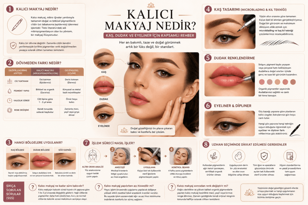 Kalıcı Makyaj Nedir? Kaş, Dudak ve Eyeliner için Kapsamlı Rehber